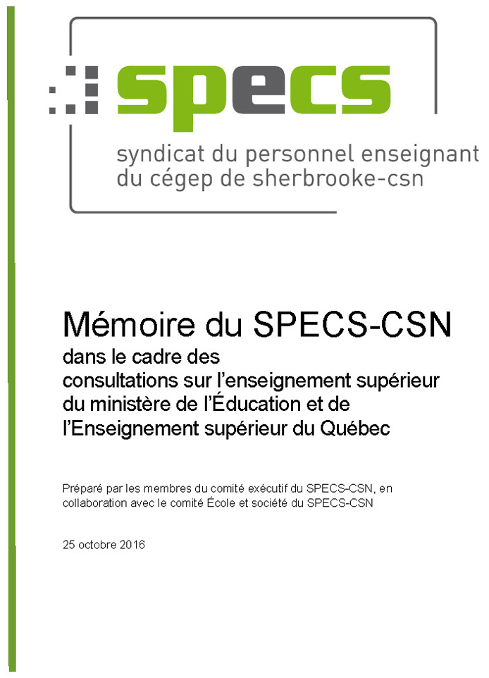 Mémoire SPECS-CSN